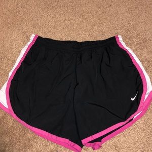 Black and pink Nike shorts